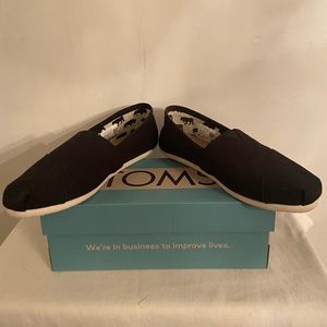 TOMS Alpargata Black Canvas slip on shoe